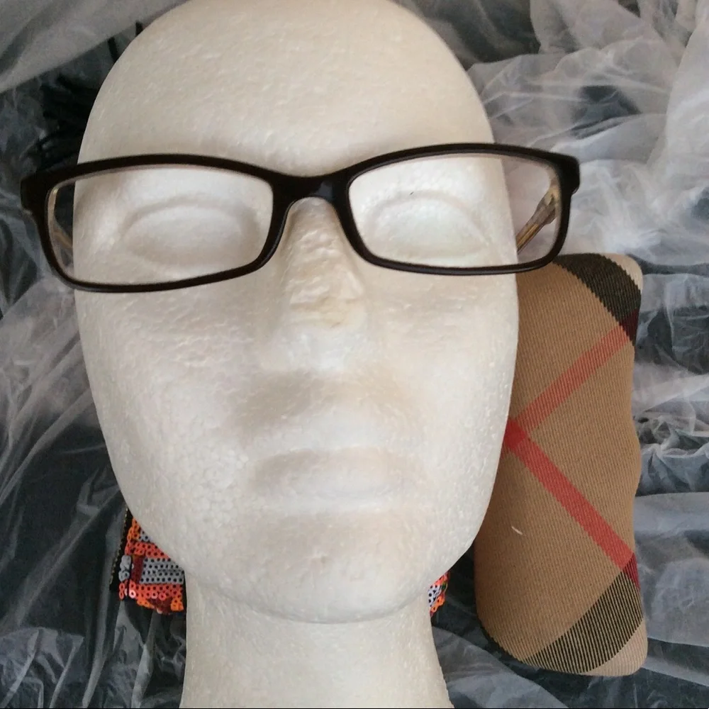 Burberry Brown Rectangle Optical Eyeglasses Frames - Picture 2 of 11